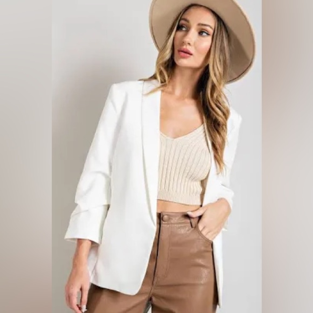NWT White Blazer (Ee:Some Zella Classic Blazer)